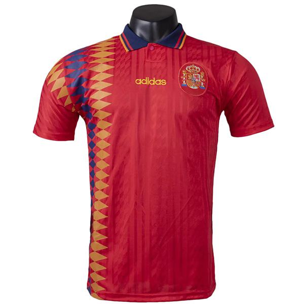Spain home retro jersey men's 1st soccer sportwear national team football shirt 1994